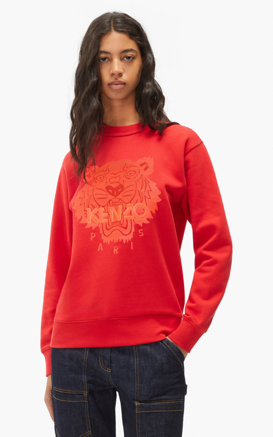 Kenzo Tiger Sweatshirt Dame - Rød DK-024790